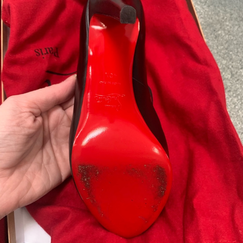Christian Louboutin Very Prive 120  in black/red - Picture 8 of 15